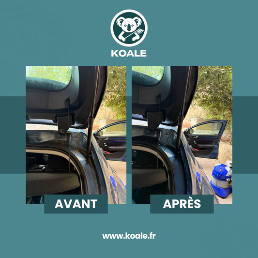 Nettoyage vapeur des contours de porte